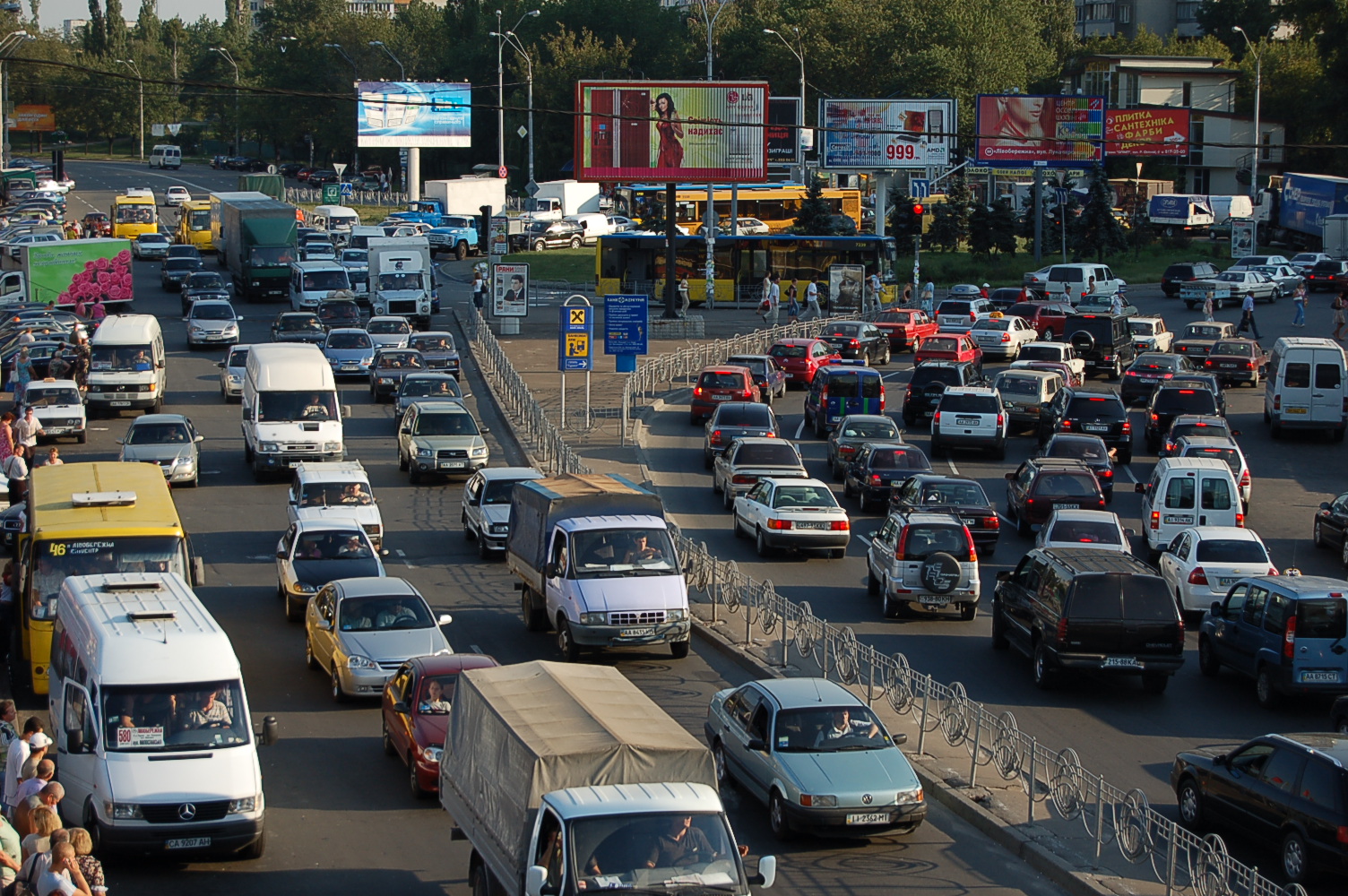 Kyiv traffic jam